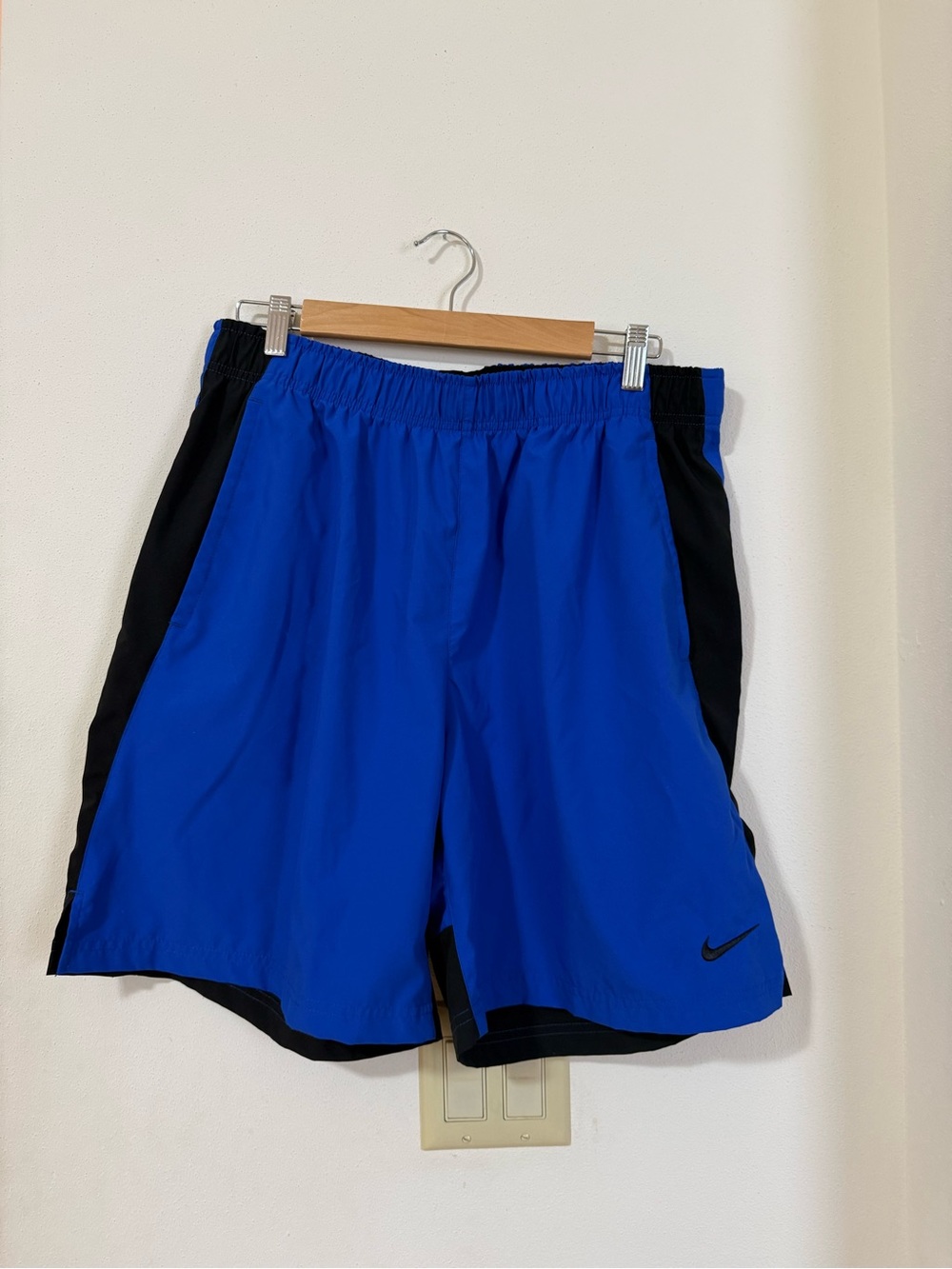Nike Men’s Royal Blue and Black Athletic Shorts